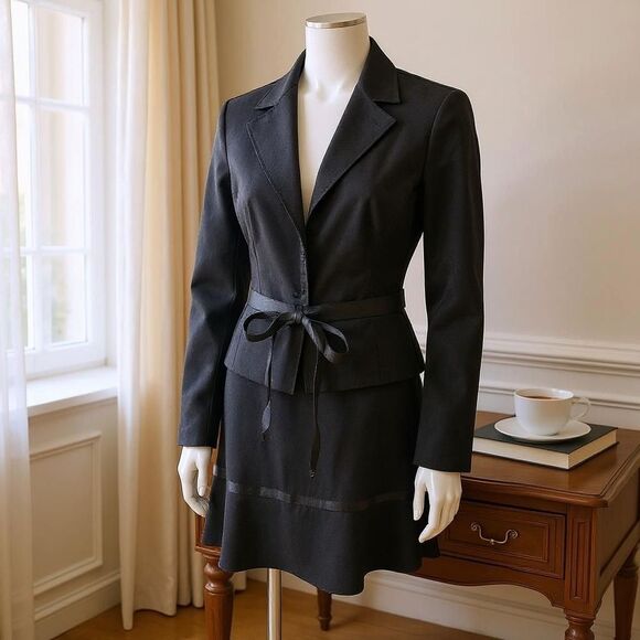 Vintage Y2K A-List Black Skirt Suit Set (3/4) - Picture 1 of 6